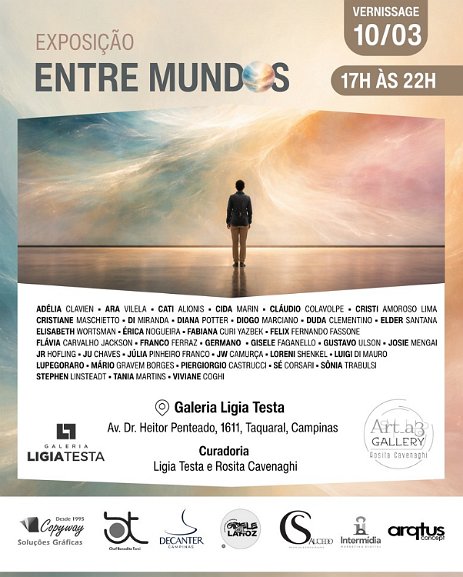 AfficheEntreMundos SAO PAULO - Exposition collective à la galerie Ligia Testa à Campinas - São Paulo