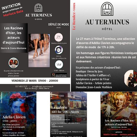 Terminus SIERRE - le 27 mars: Participation avec quelques oeuvres pop art (impressions sur tissu) dans le cadre du projet 