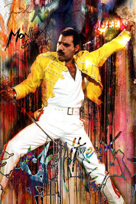 FreddieMercuryForever_Projet2.jpg “Exploring various painting technics, I use my knowledge of photography to create original paintings mixed with photography – New Pop Realism.