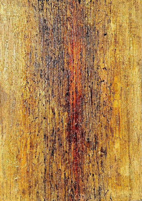 Fusions_100x72 Technic: Acrylics, gesso, marble powder and bitumen