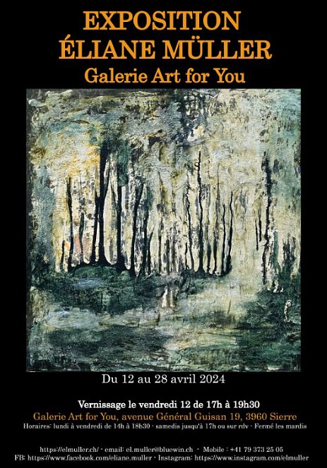 ExpositionSierreEliane_Final Eliane Müller peint depuis une quinzaine d’années, surtout de l’abstrait. Elle aime beaucoup les effets de transparence et de structure. Elle utilise entre...