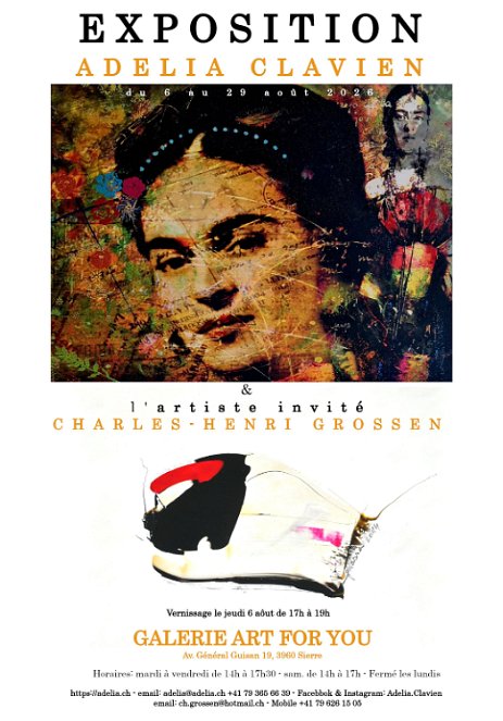 ExpositionSierre_CharlesGrossen 2026 - Exposition avec Adelia Clavien & Charles-Henri Grossen (artiste invité de Adelia)