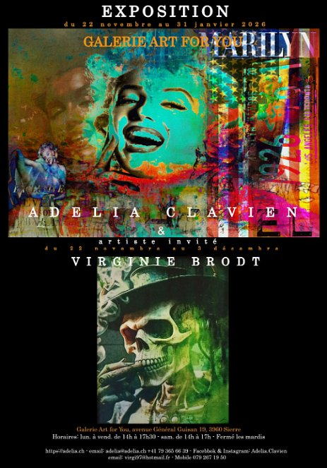 AfficheExpositionSierre_VirginieAd Quelques mots de Virginie: La découverte de l’art m’a permis de libérer l’expression de mes émotions, la retranscription de mes rêves et la mise en forme de mes...