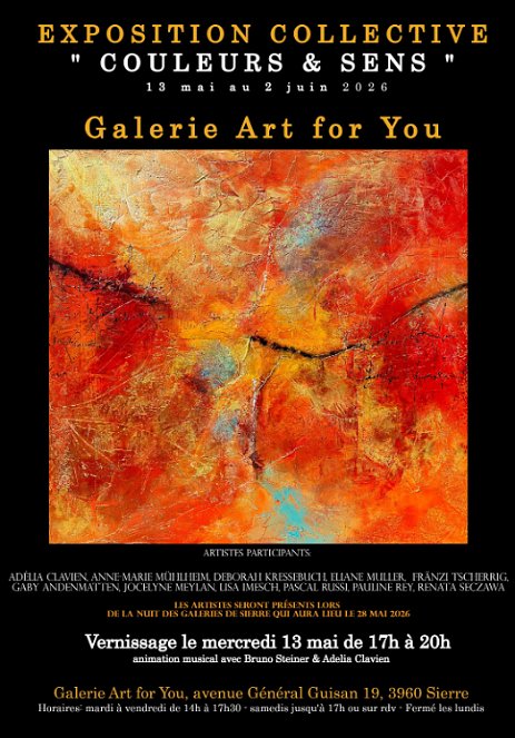 ExpositionCOLLECTIVESIERRE_Final 2026 - Exposition collective avec les artistes ayant participé à Art Feschel 2025 et l'artiste invité Pascal Russi