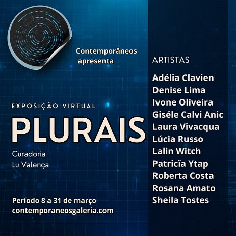 AffichePlurais Exposition virtual collective avec la galeria Contemporâneos de Rio de Janeiro
