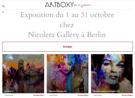 Affiche_Berlin Exposition collective organisée par ArtBoxy - participation sur display - du 01 au 31 octobre à Berlin - Allemagne