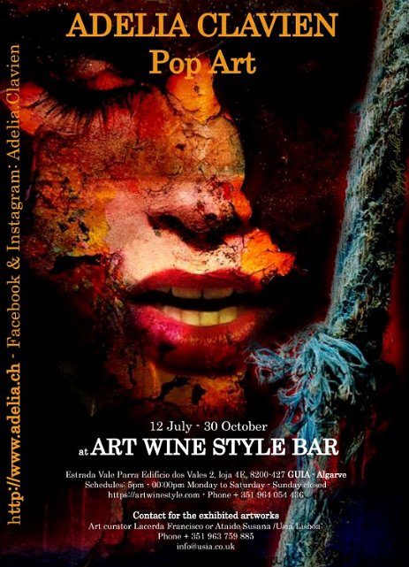 Exposition_WineArtStyle_AlgarvePortrait Exposition Pop Art au Art Wine Style Bar à Guia - Algarve - Prolongé à fin Octobre