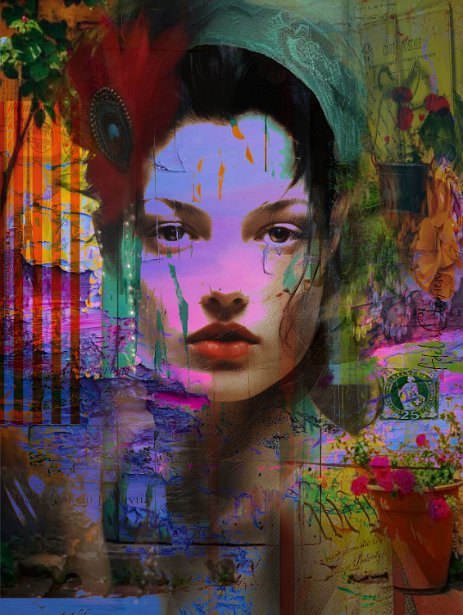 LadyWithNumber20_Projet12.jpg “Exploring various painting technics, I use my knowledge of photography to create original paintings mixed with photography – New Pop Realism.