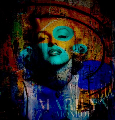 Marylin_TheBeautifulLady_Projet4.jpg “Exploring various painting technics, I use my knowledge of photography to create original paintings mixed with photography – New Pop Realism.