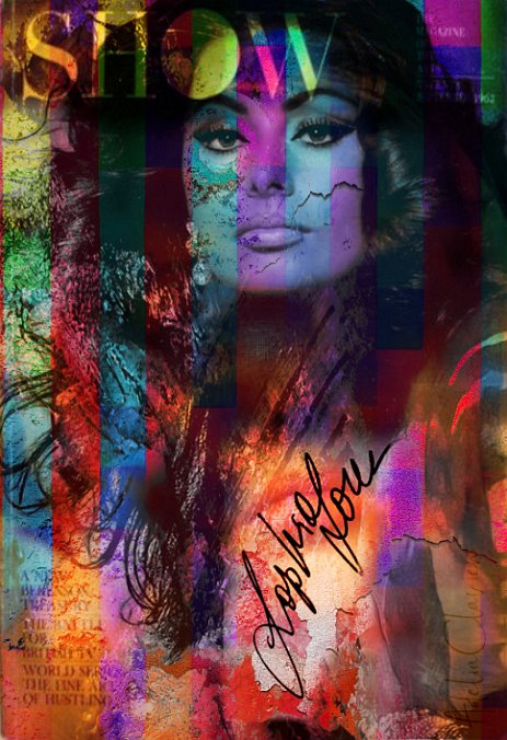 SophiaLoren_TheStar_Projet4 “Exploring various painting technics, I use my knowledge of photography to create original paintings mixed with photography – New Pop Realism.